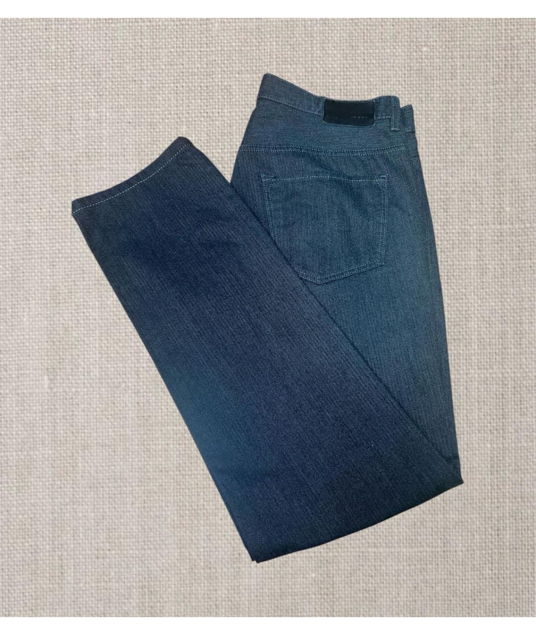 HUGO BOSS Антрацитовые хлопко-полиэстеровые прямые джинсы, фото 2