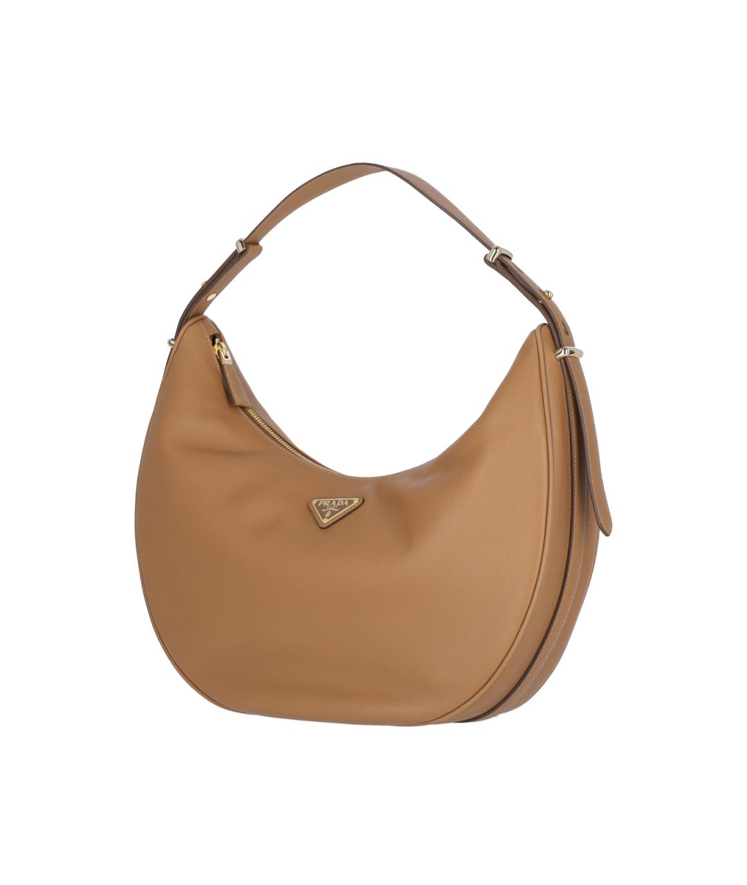 PRADA Бежевая кожаная сумка через плечо, фото 2