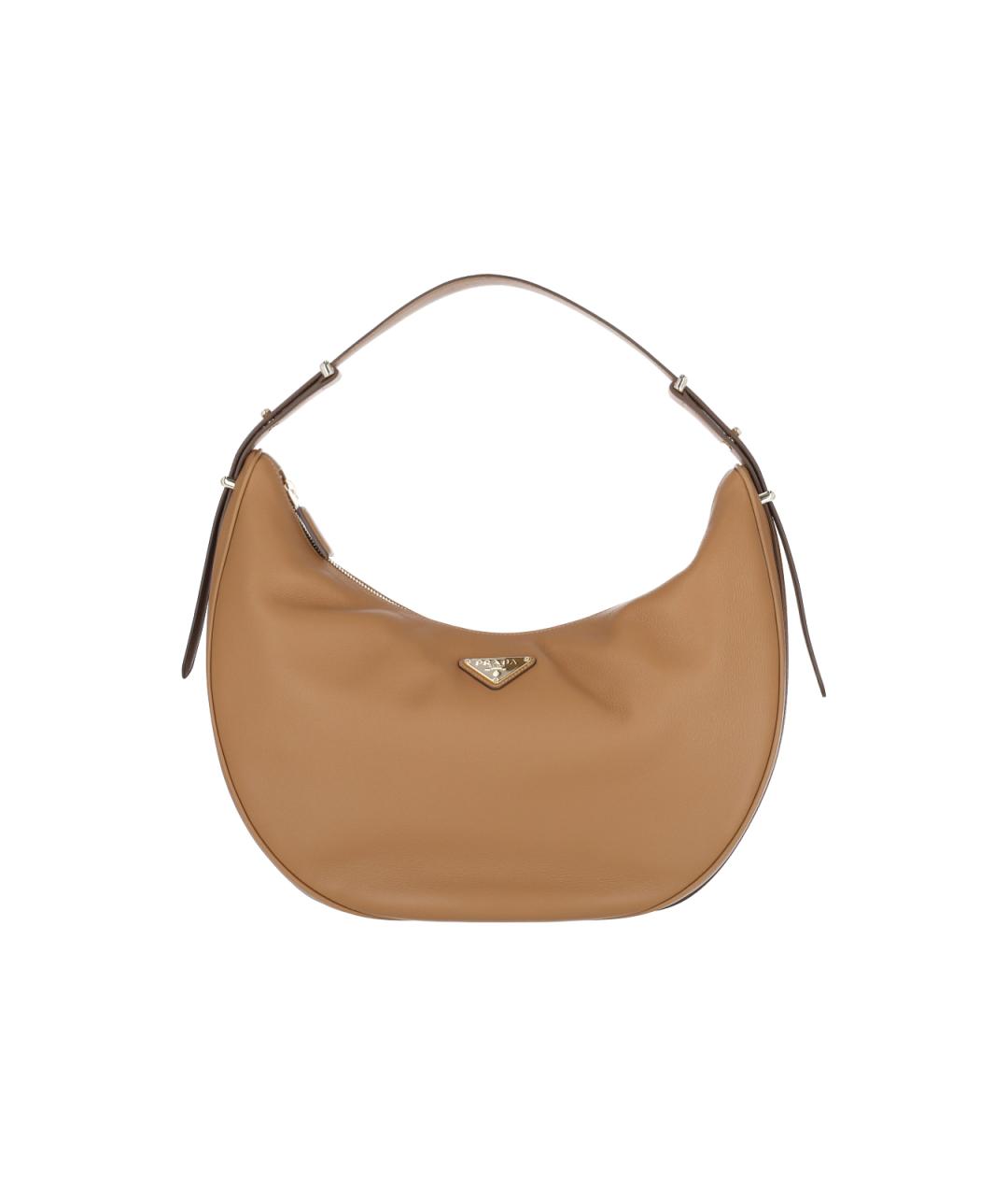 PRADA Бежевая кожаная сумка через плечо, фото 1
