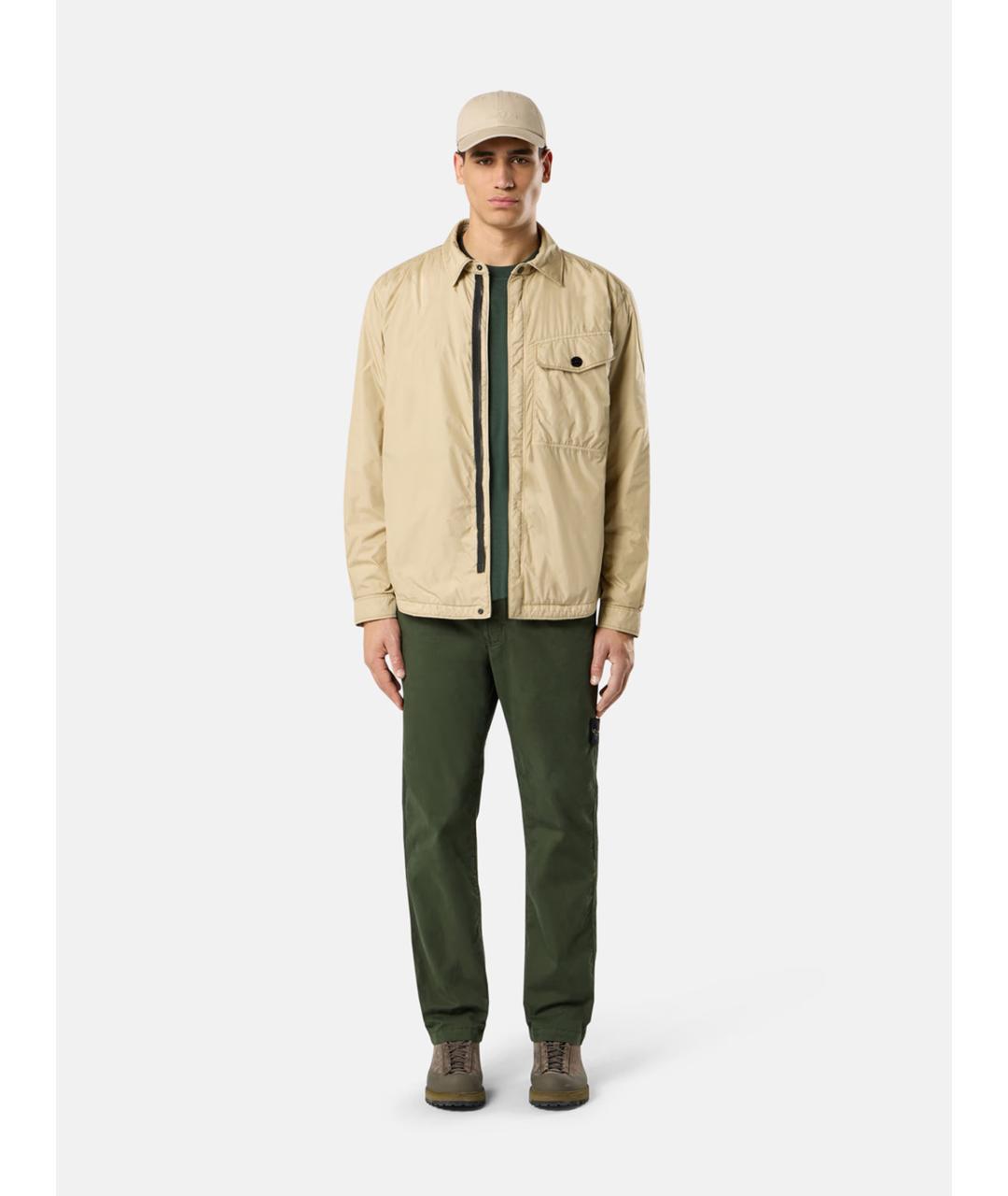STONE ISLAND Зеленые хлопковые повседневные брюки, фото 2
