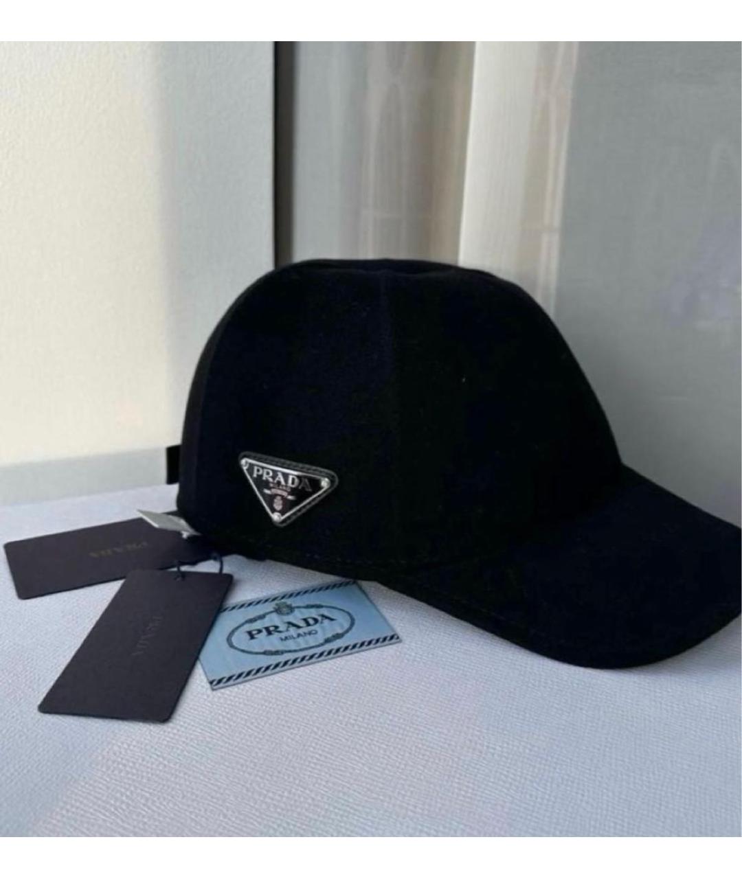 PRADA Черная кепка, фото 2