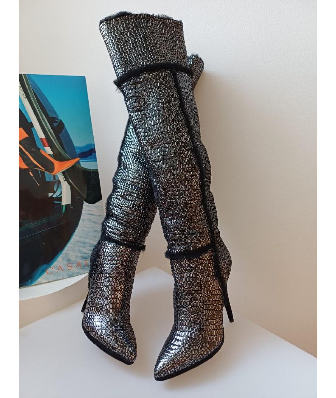 CASADEI Кожаные ботфорты, фото 5