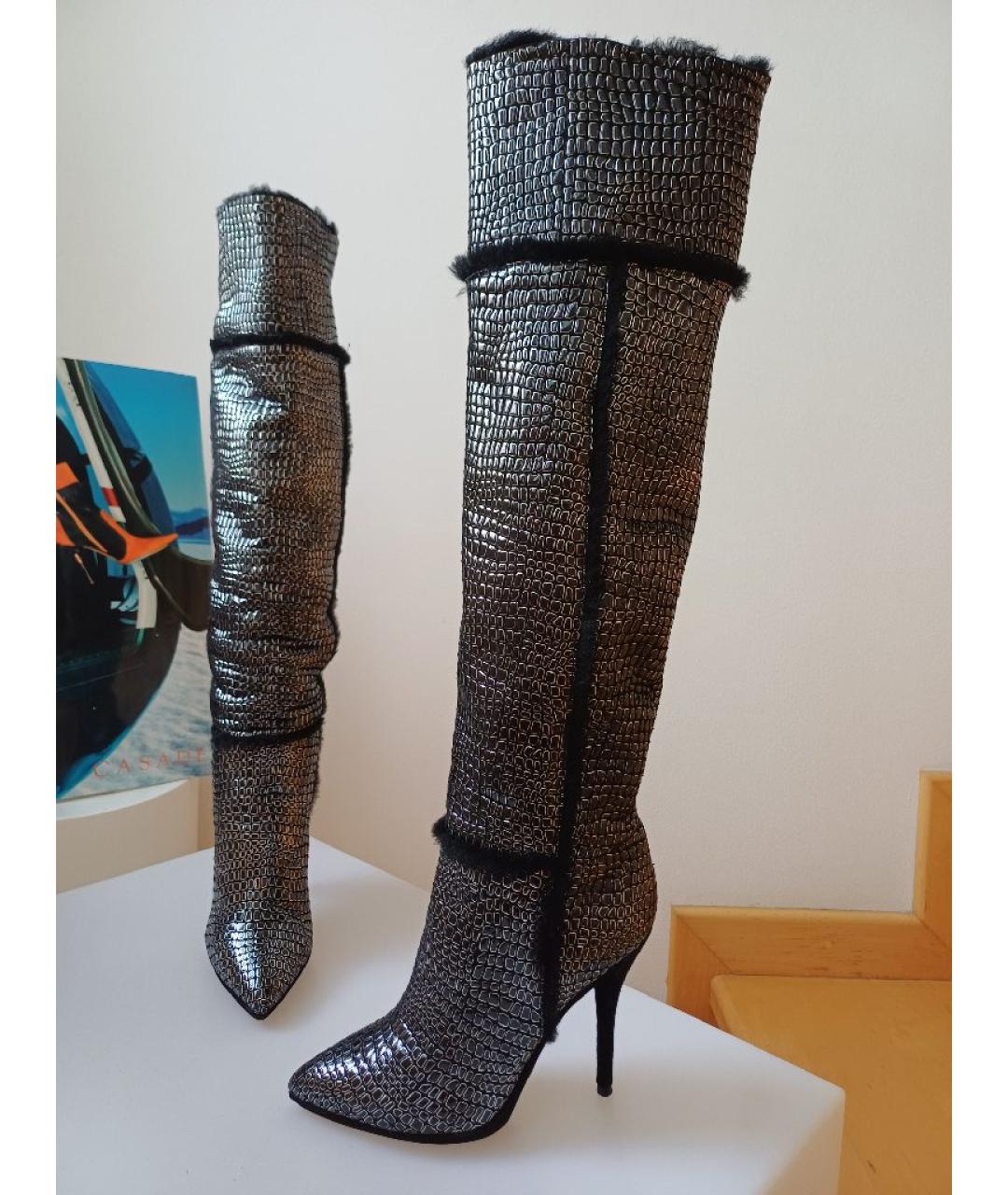 CASADEI Кожаные ботфорты, фото 3
