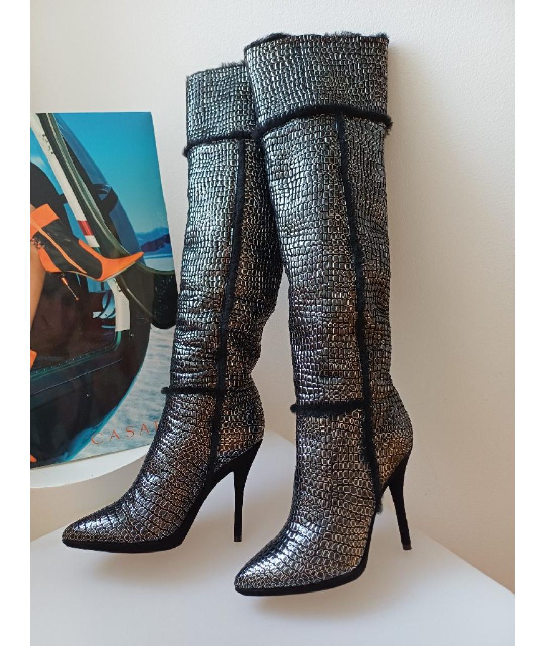 CASADEI Кожаные ботфорты, фото 4