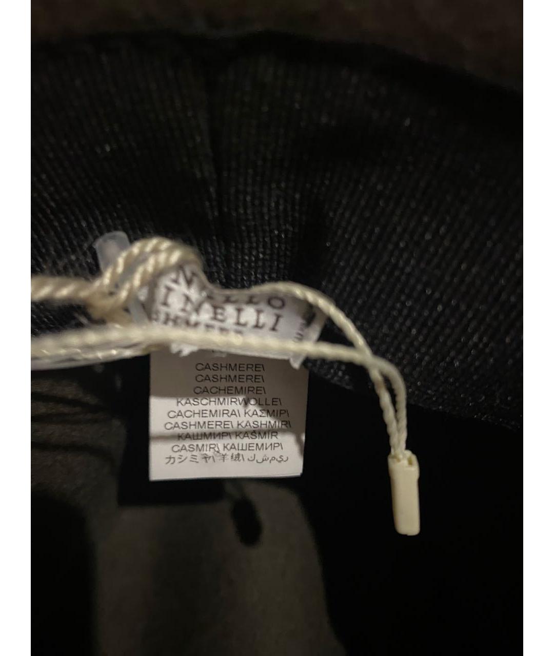 BRUNELLO CUCINELLI Хаки кашемировая шляпа, фото 4