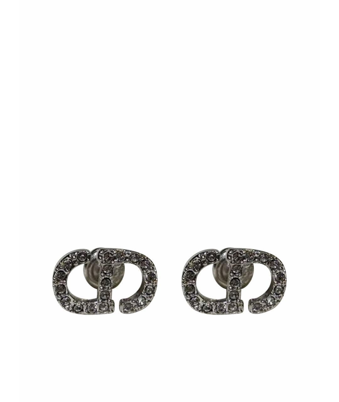 CHRISTIAN DIOR Серебряные металлические серьги, фото 1