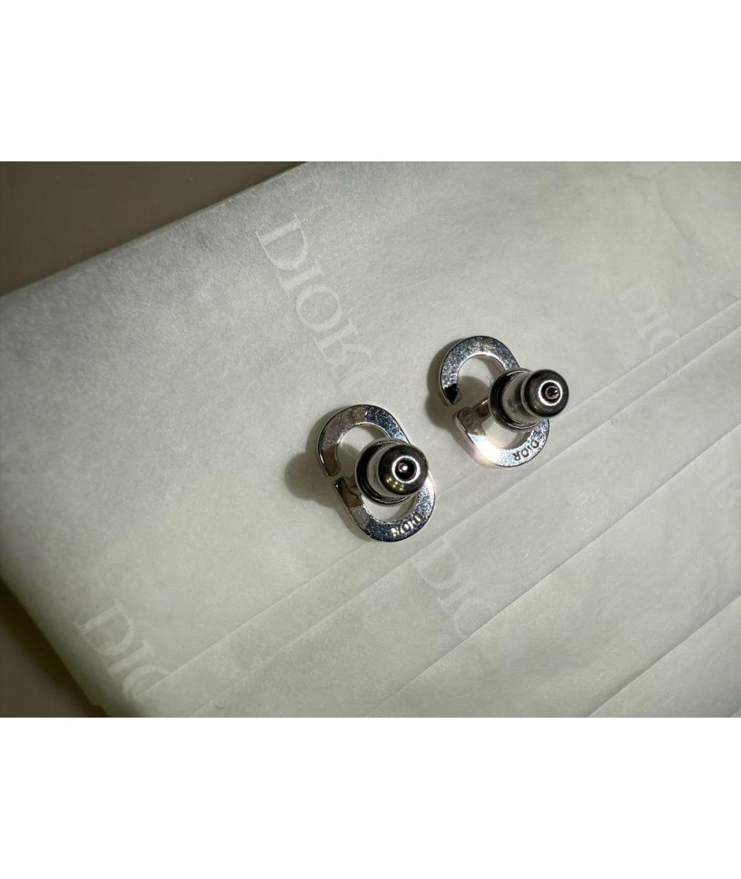 CHRISTIAN DIOR Серебряные металлические серьги, фото 3
