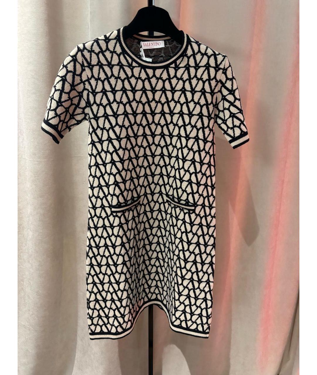 VALENTINO Бежевое шерстяное повседневное платье, фото 9