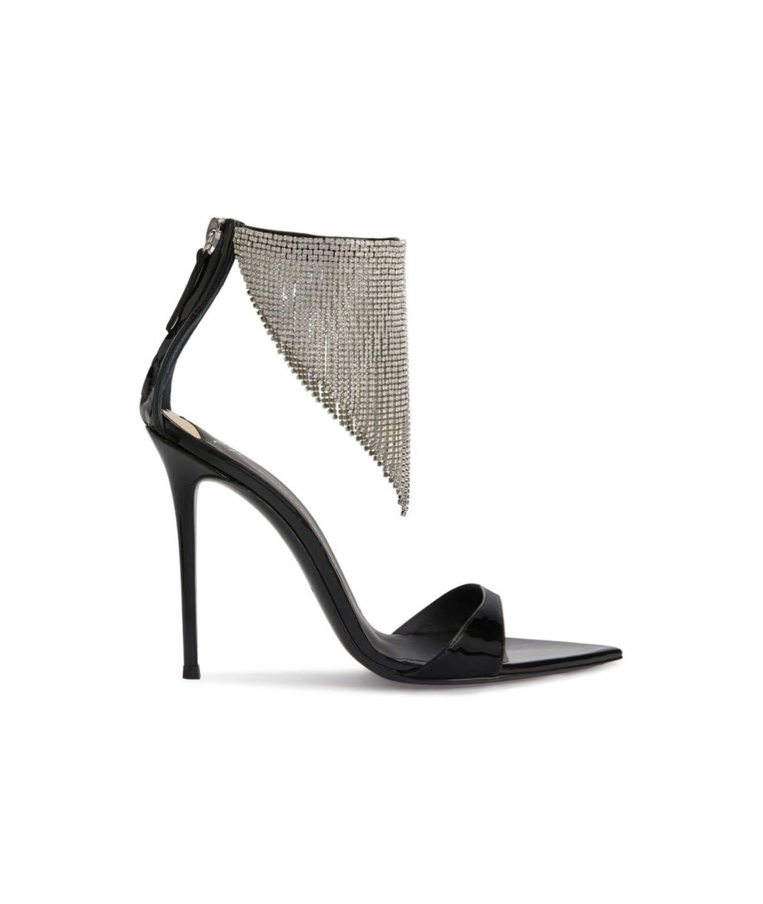 GIUSEPPE ZANOTTI DESIGN Черные босоножки из лакированной кожи, фото 8