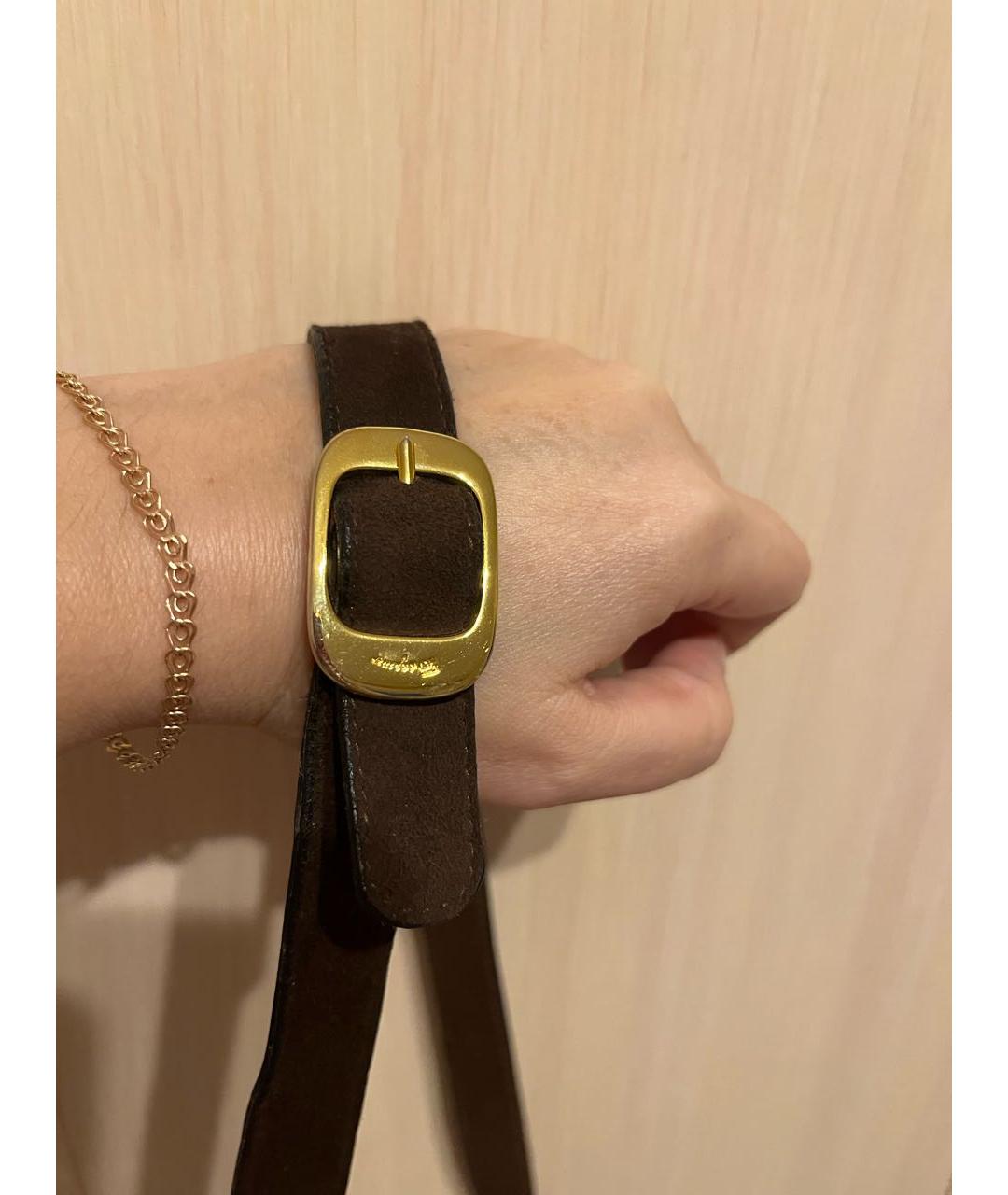 FERRAGAMO Коричневая замшевая сумка через плечо, фото 4