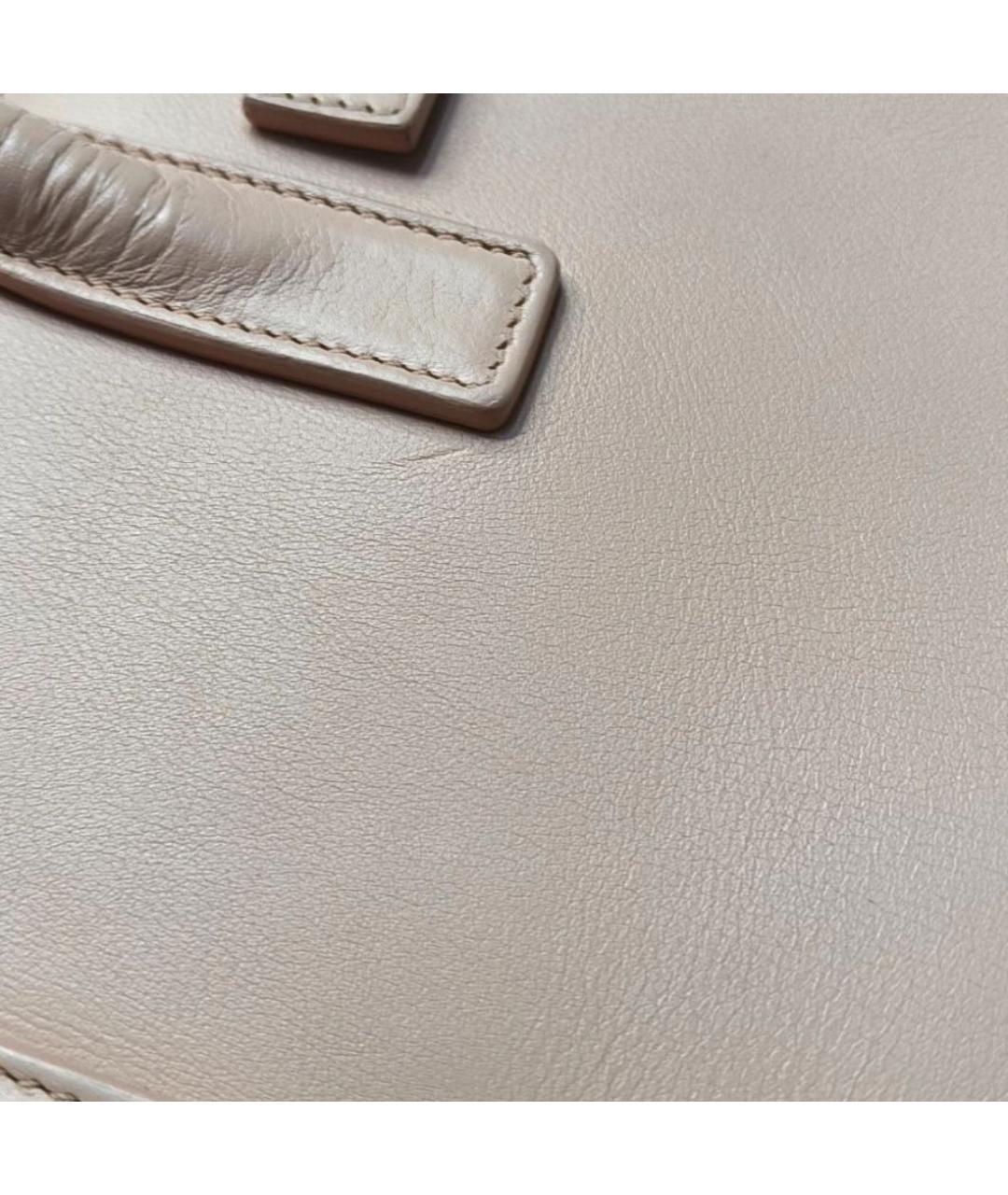 SAINT LAURENT Розовая кожаная сумка с короткими ручками, фото 7