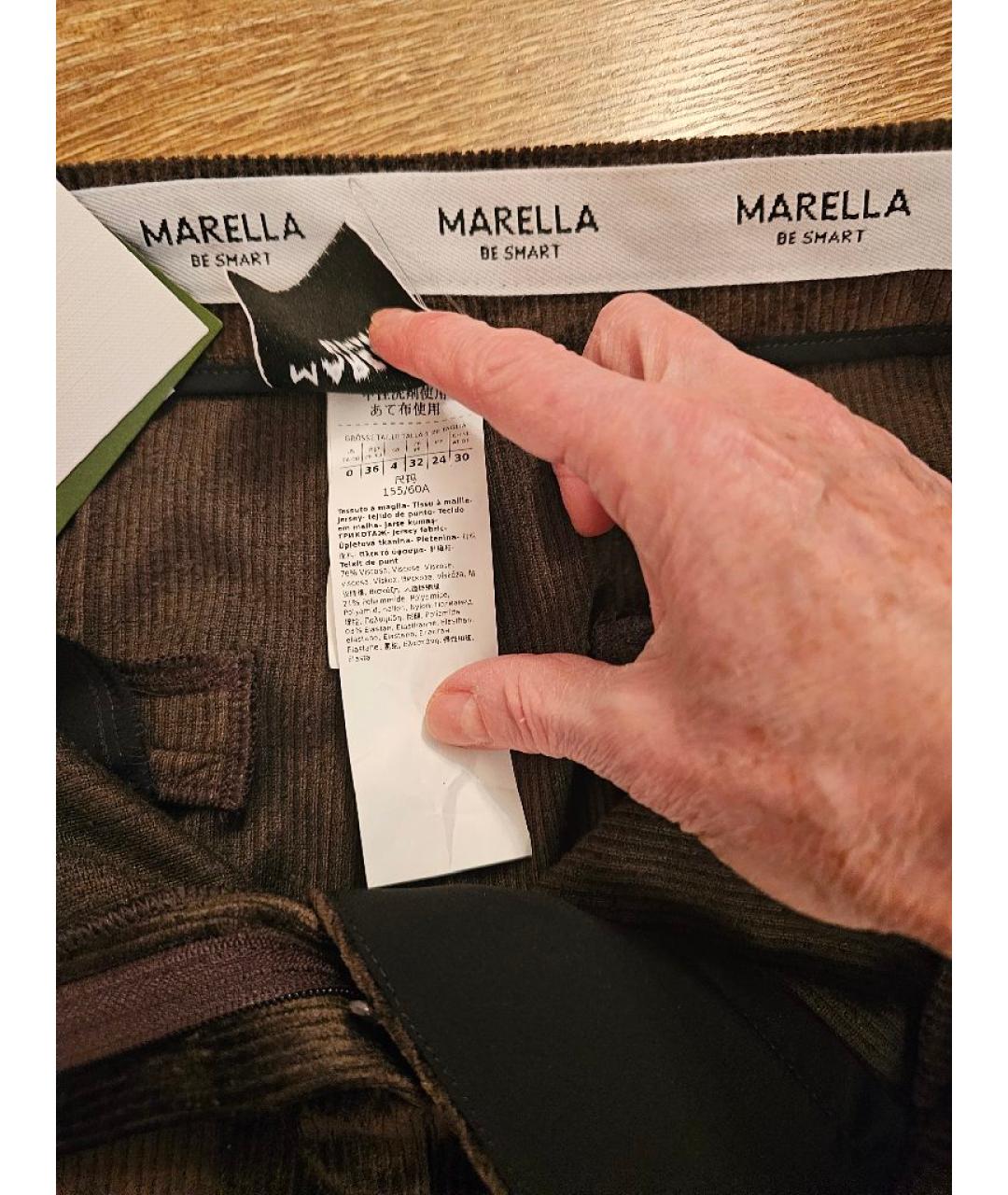 MAX MARA Коричневые вискозные прямые брюки, фото 4