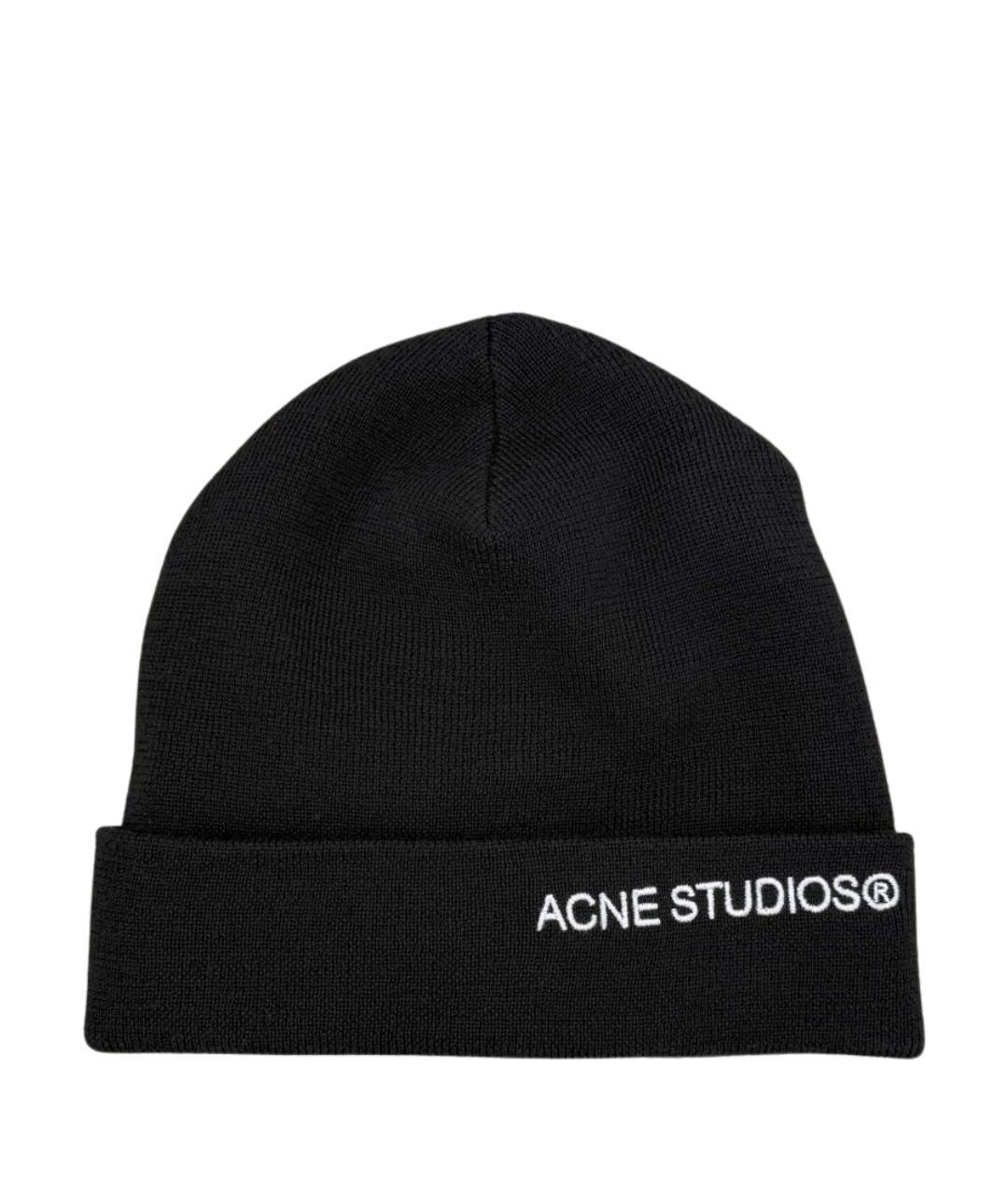 ACNE STUDIOS Черная шерстяная шапка, фото 1