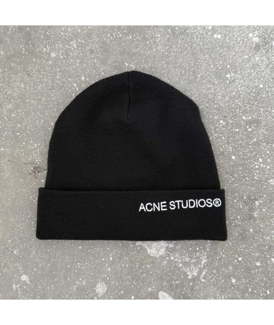 ACNE STUDIOS Черная шерстяная шапка, фото 7