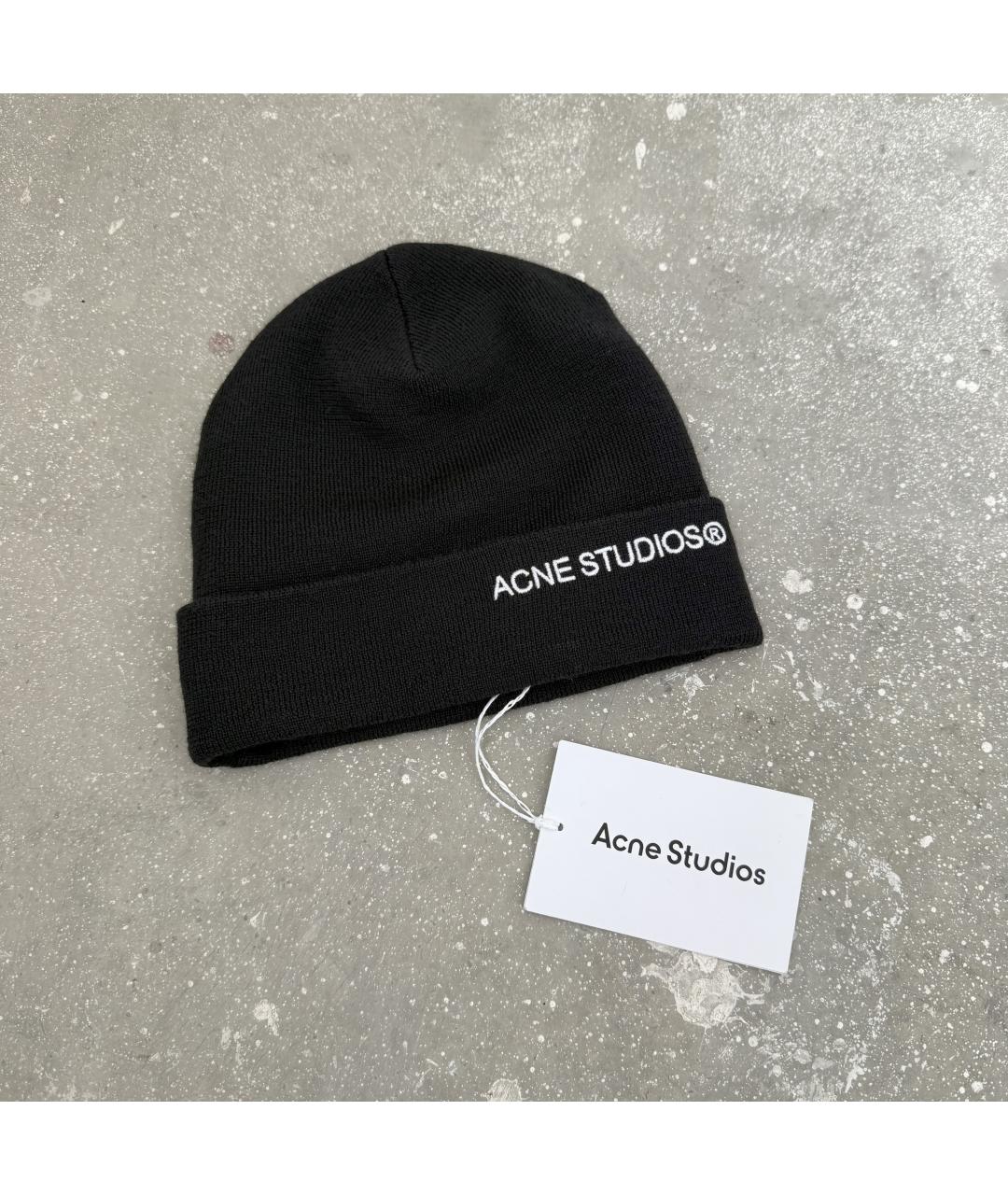 ACNE STUDIOS Черная шерстяная шапка, фото 4