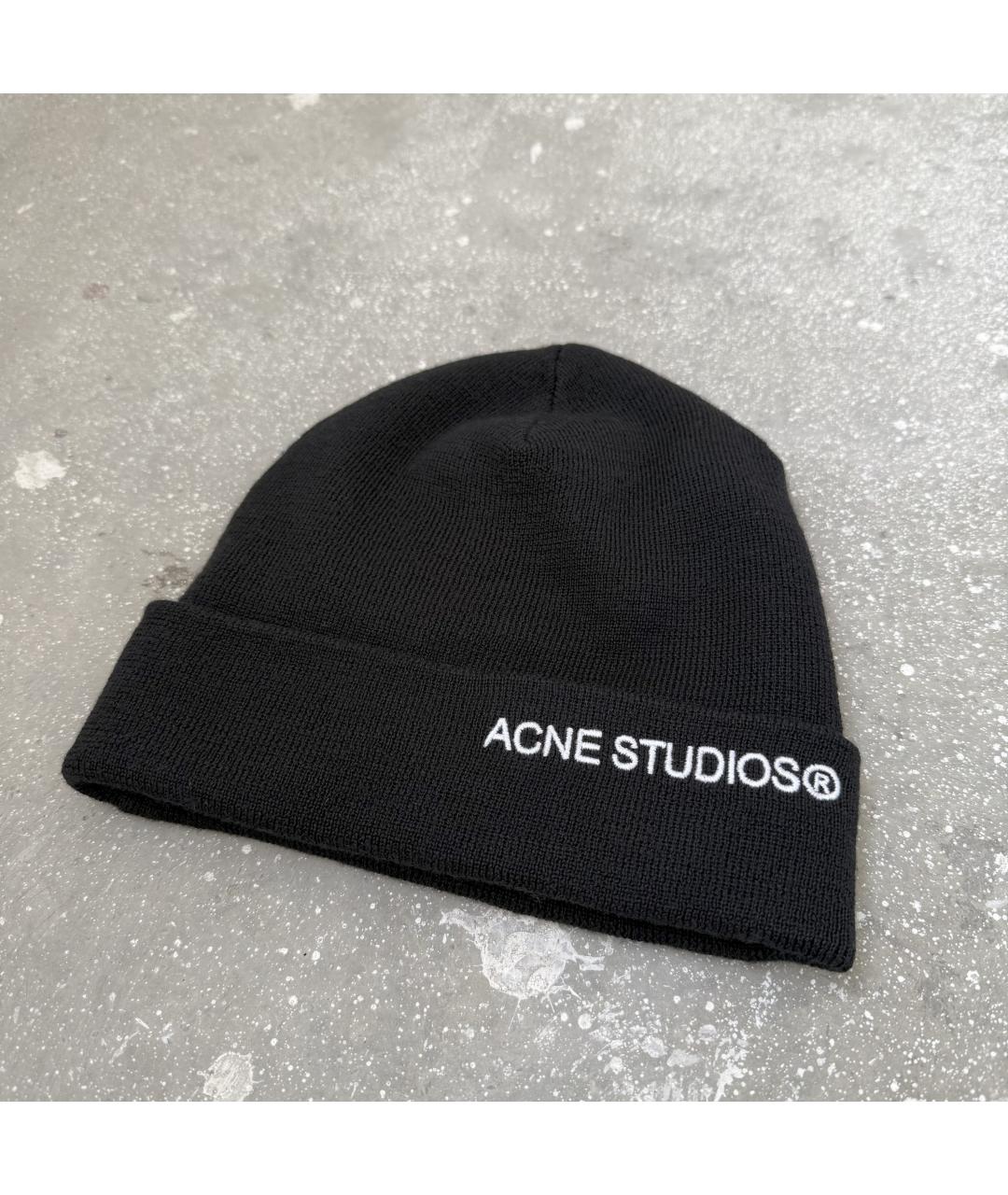 ACNE STUDIOS Черная шерстяная шапка, фото 3