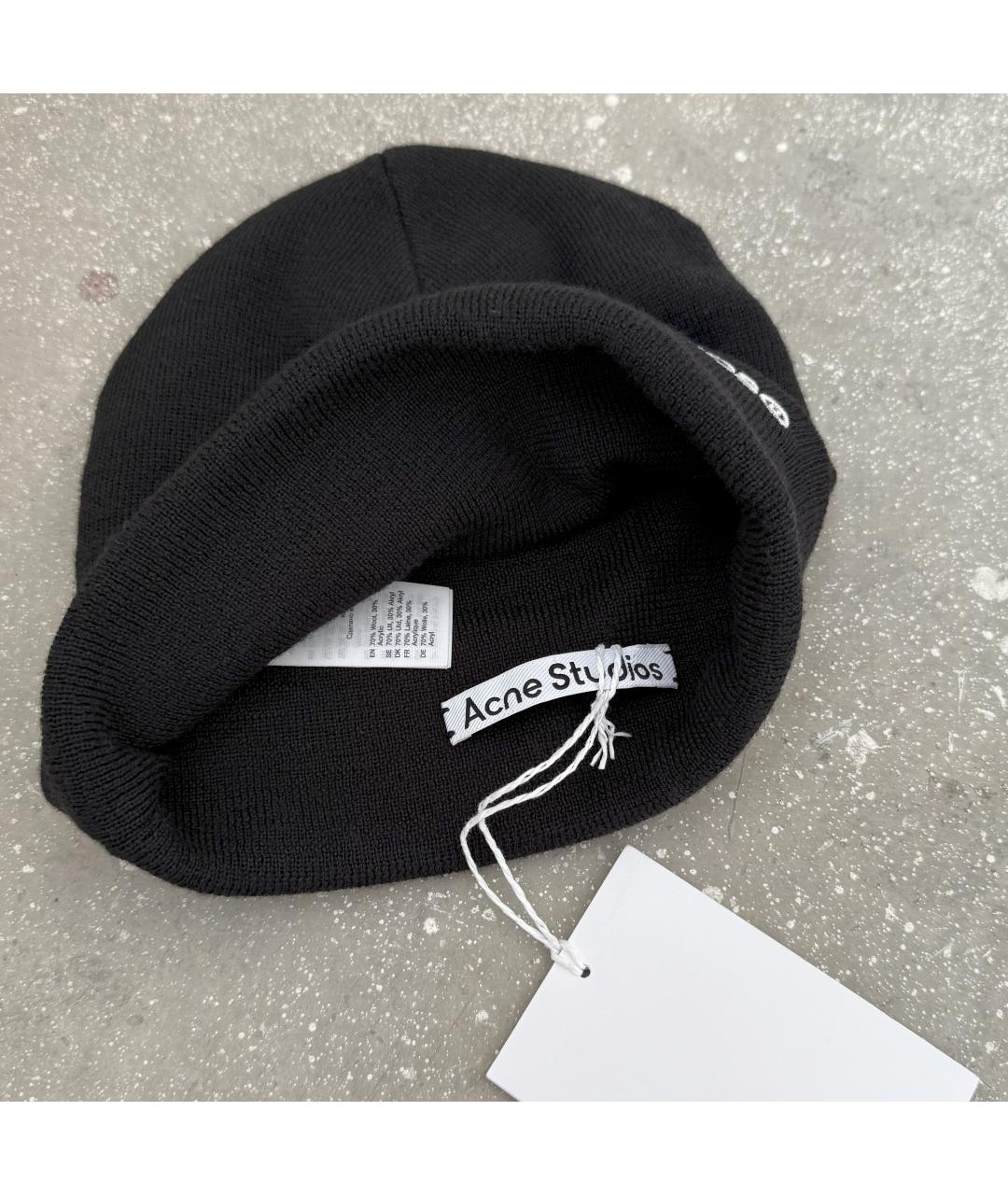 ACNE STUDIOS Черная шерстяная шапка, фото 5