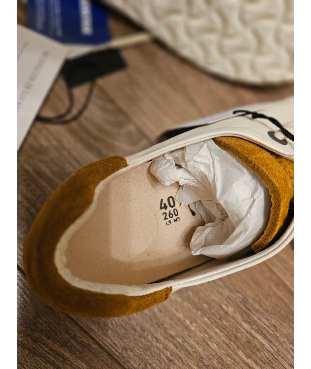 BIRKENSTOCK Белые нубуковые кроссовки, фото 7