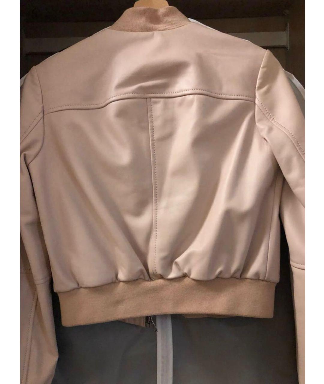 TRUSSARDI Розовая кожаная куртка, фото 3