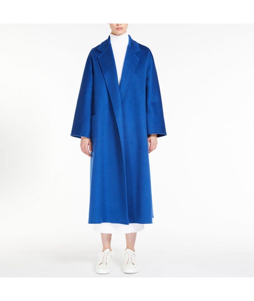 MAX MARA Синее кашемировое пальто, фото 2