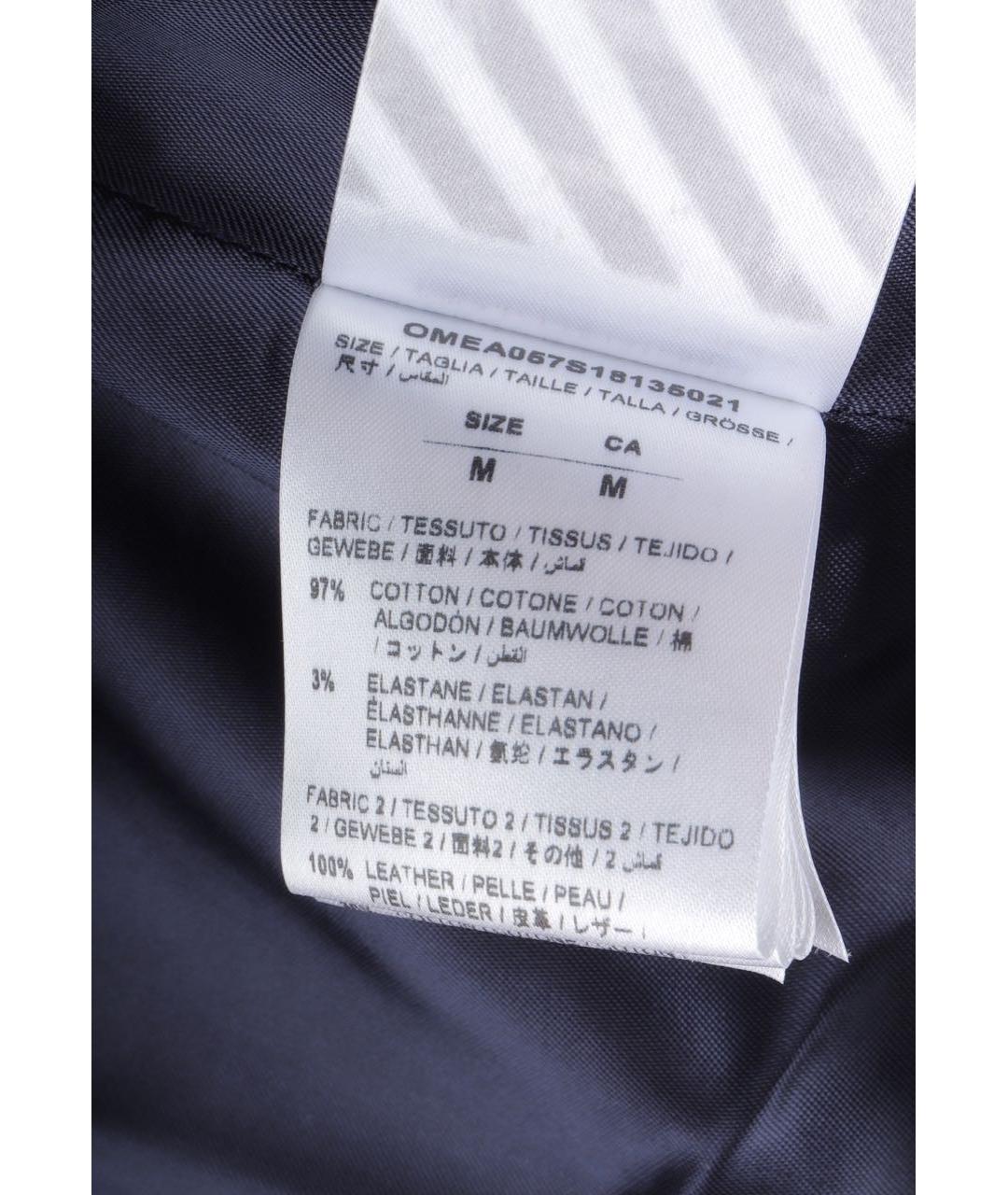 OFF-WHITE Темно-синяя хлопковая куртка, фото 5