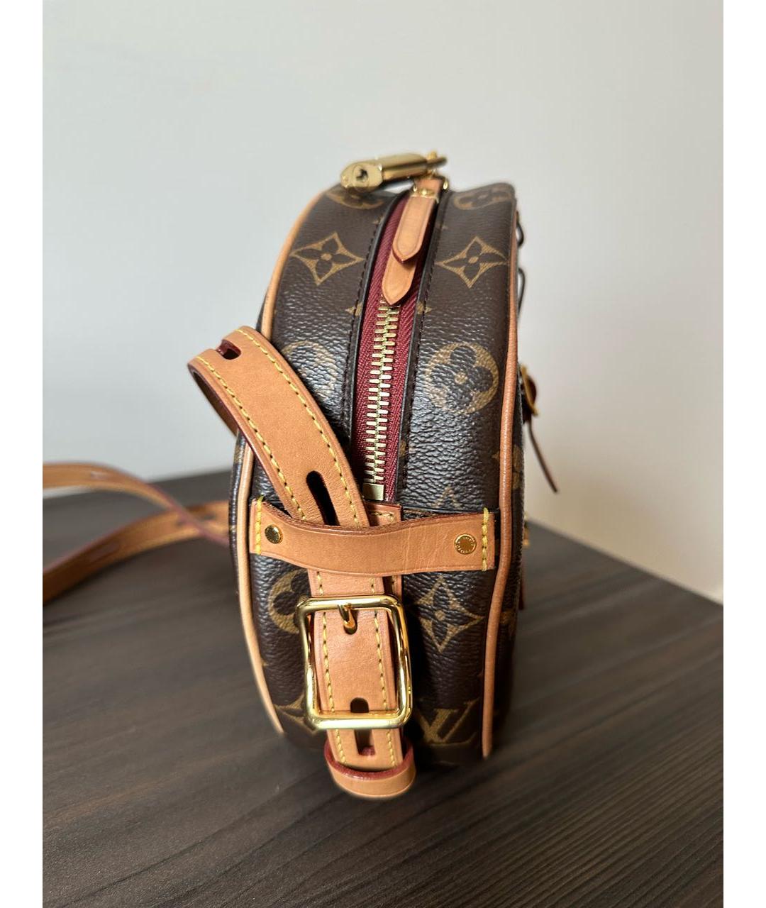 LOUIS VUITTON Коричневая кожаная сумка через плечо, фото 2