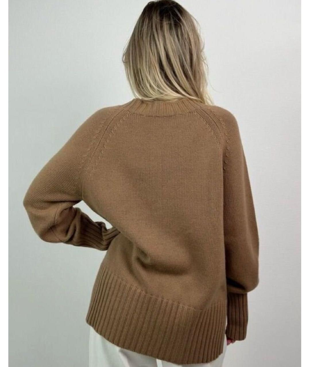 WEEKEND MAX MARA Коричневый кашемировый джемпер / свитер, фото 2
