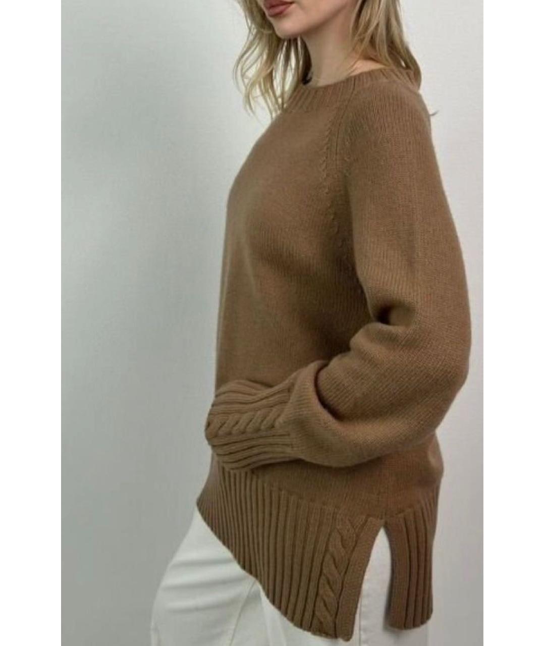 WEEKEND MAX MARA Коричневый кашемировый джемпер / свитер, фото 7