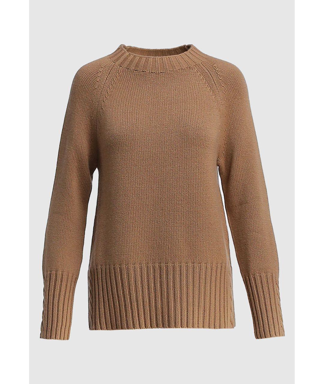 WEEKEND MAX MARA Коричневый кашемировый джемпер / свитер, фото 8
