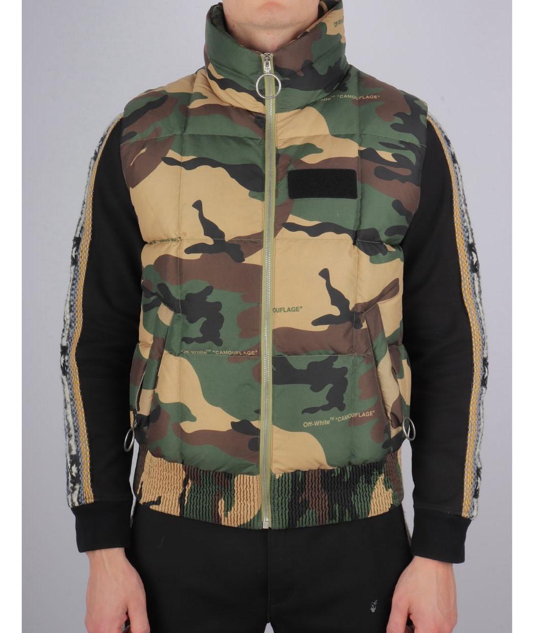 OFF-WHITE Хаки полиамидовый жилет, фото 1