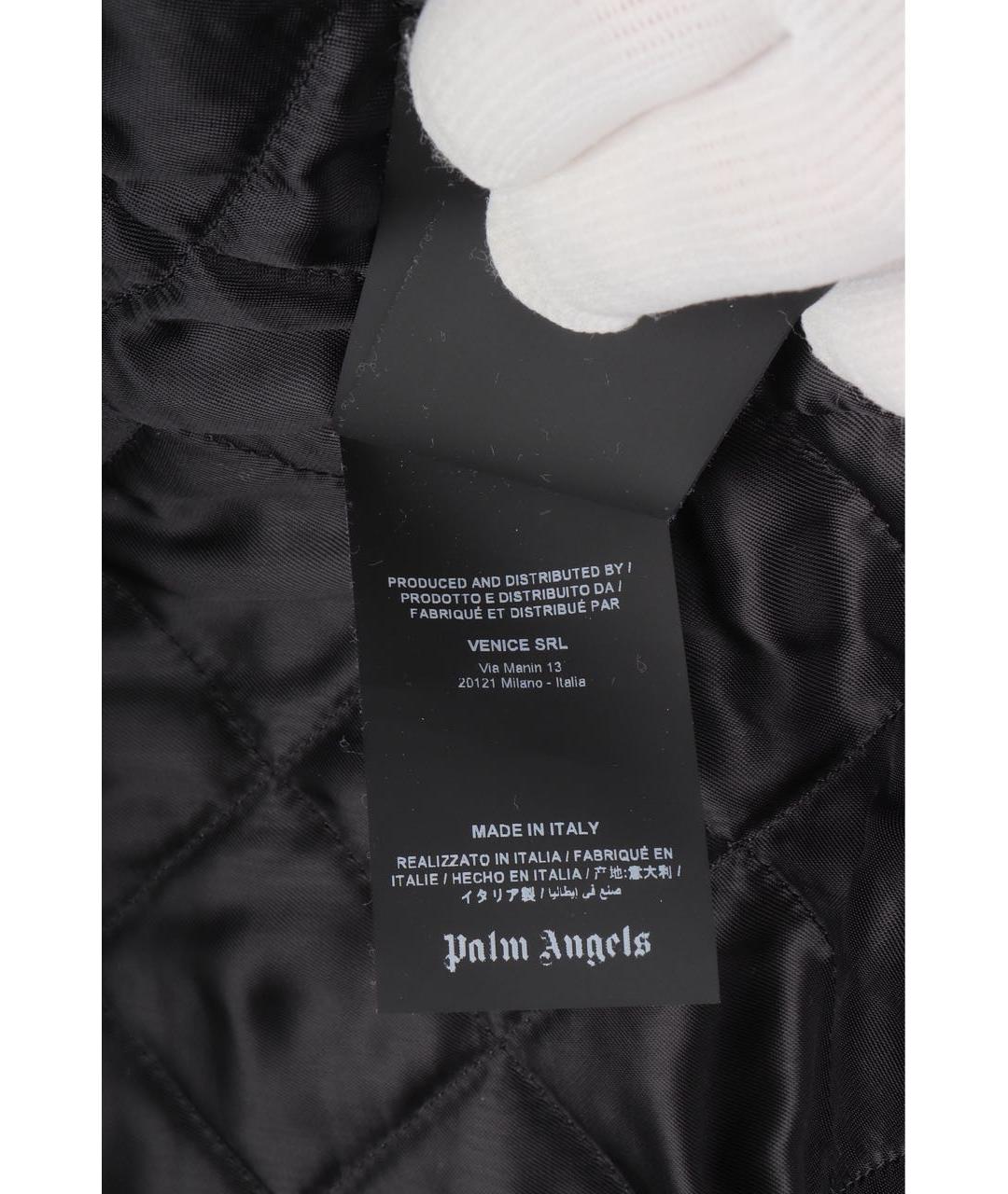 PALM ANGELS Черная шерстяная куртка, фото 8