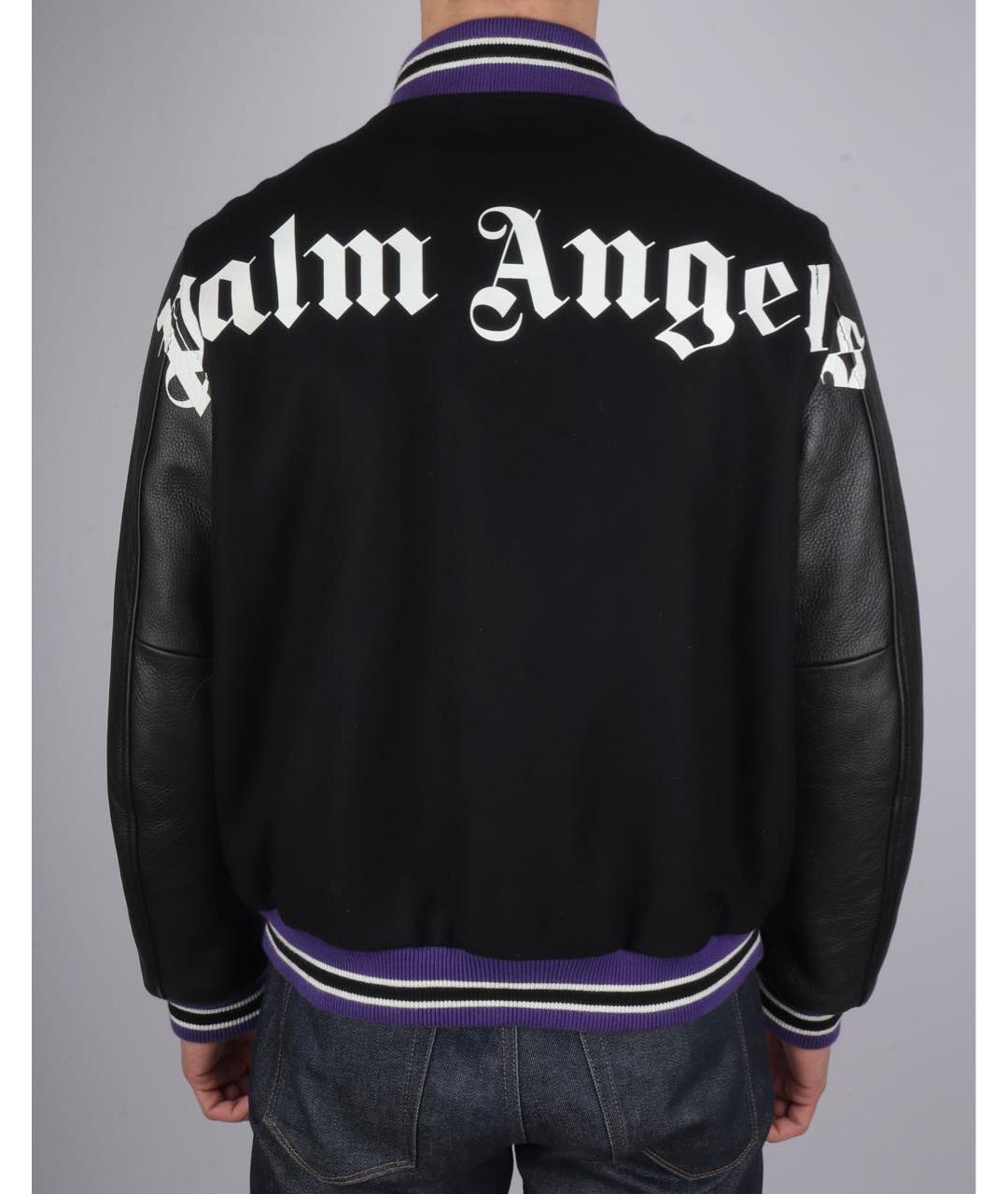 PALM ANGELS Черная шерстяная куртка, фото 5
