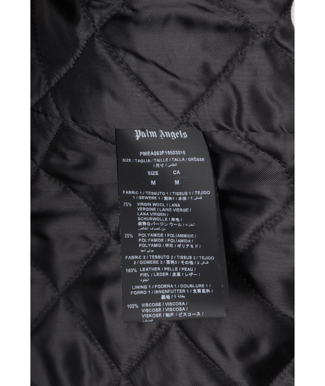PALM ANGELS Черная шерстяная куртка, фото 7