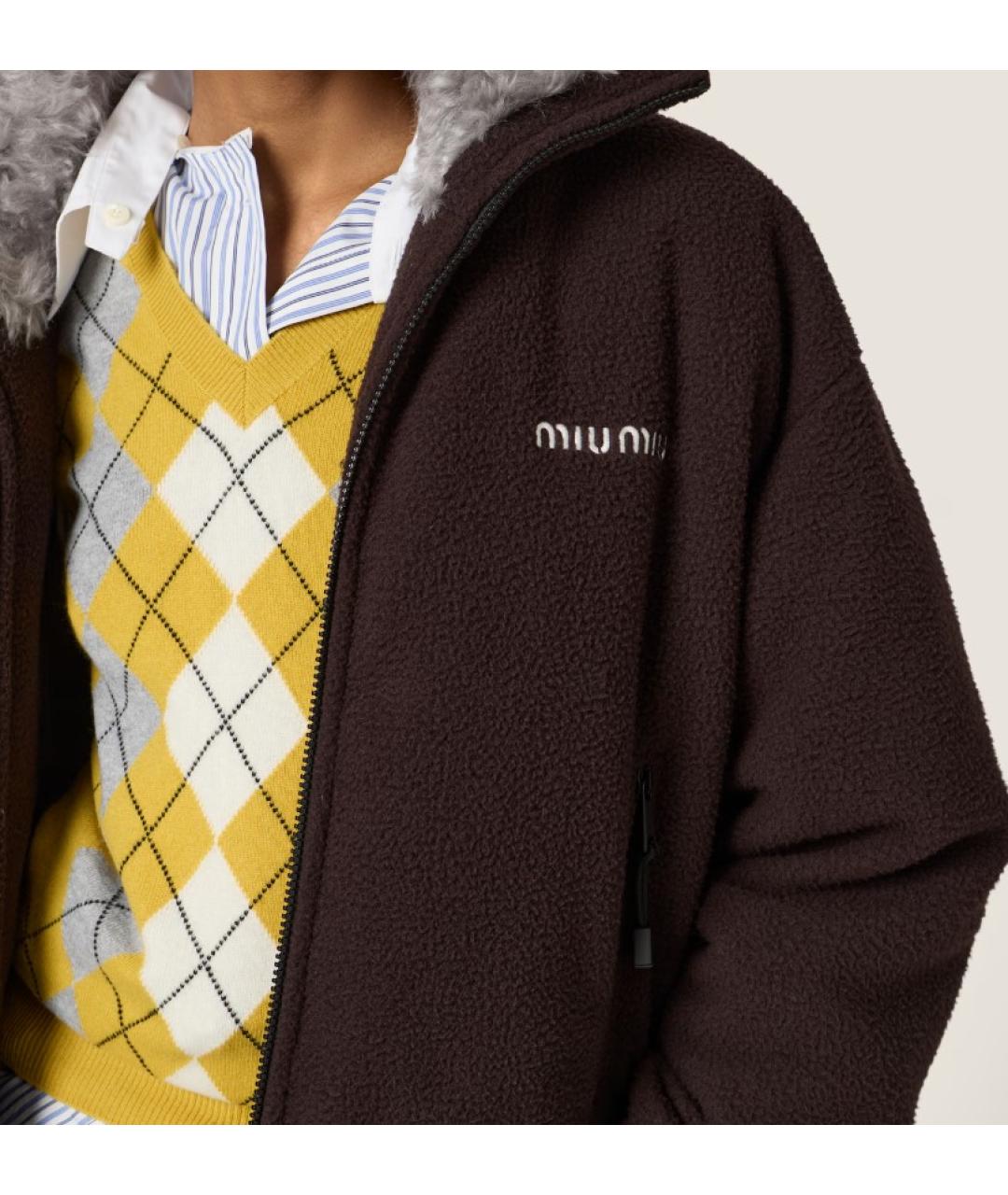 MIU MIU Коричневая куртка, фото 4