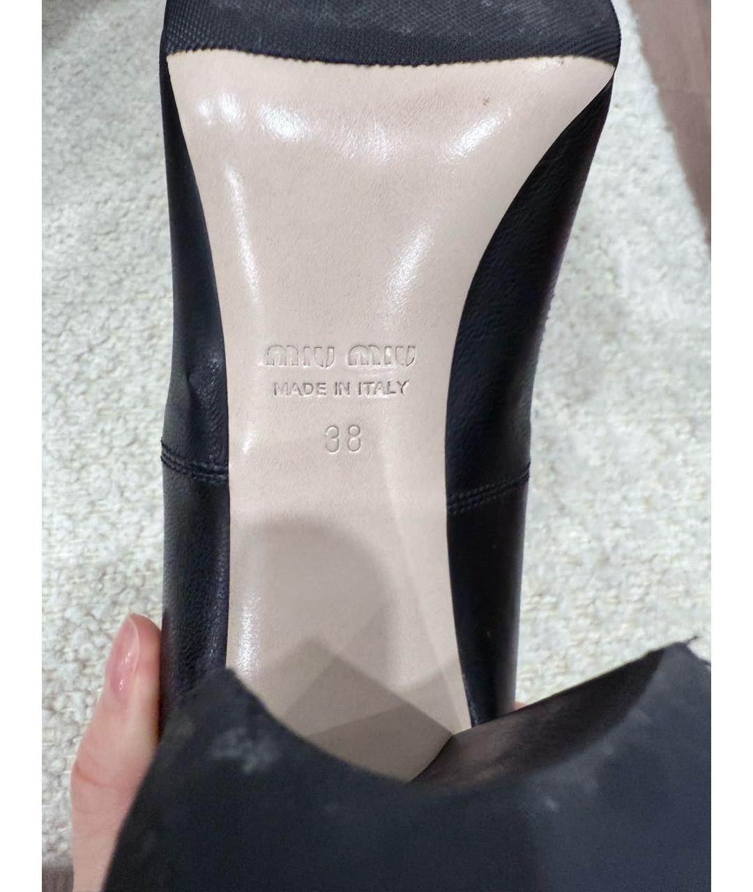 MIU MIU Черные кожаные туфли, фото 6