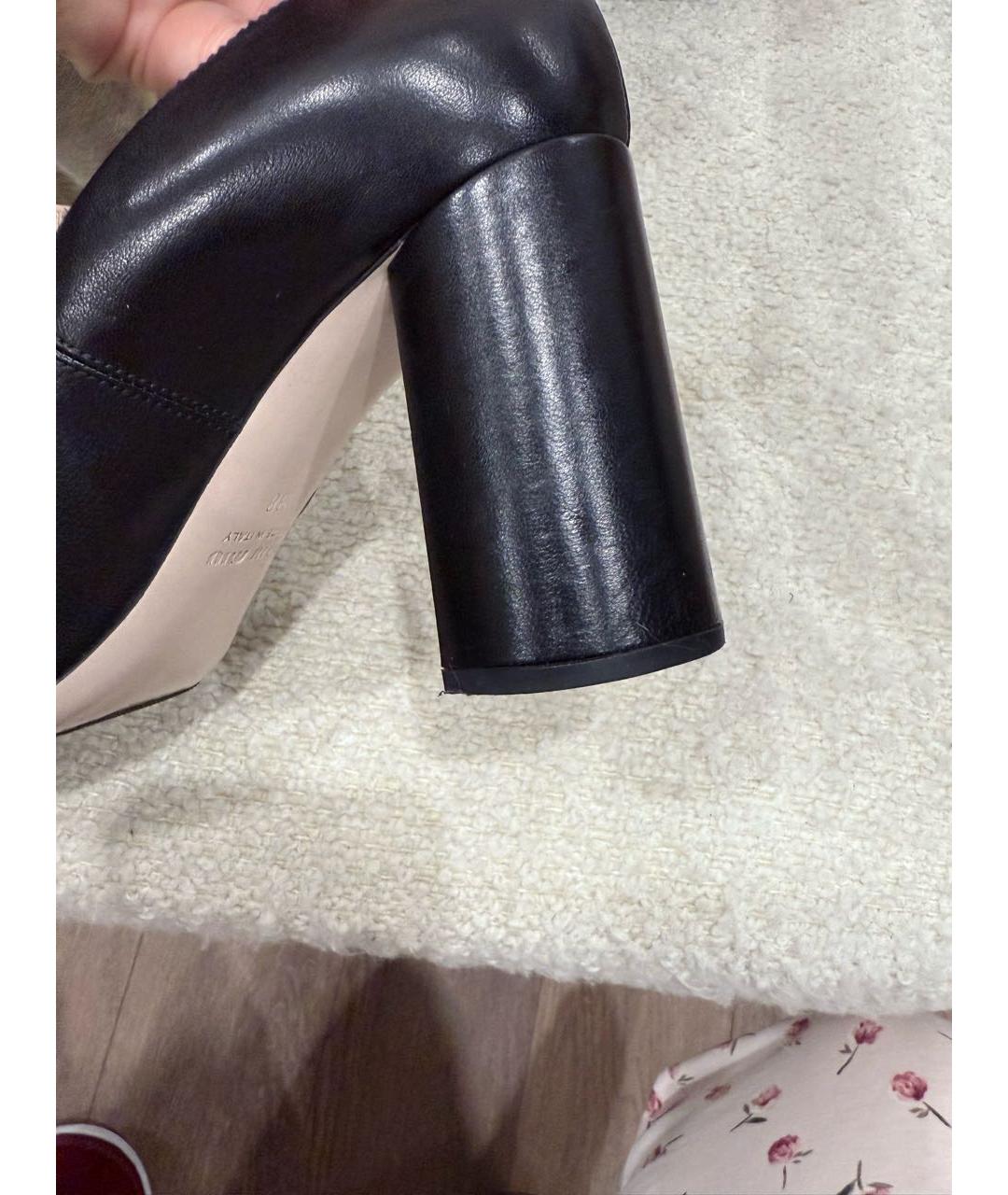 MIU MIU Черные кожаные туфли, фото 8