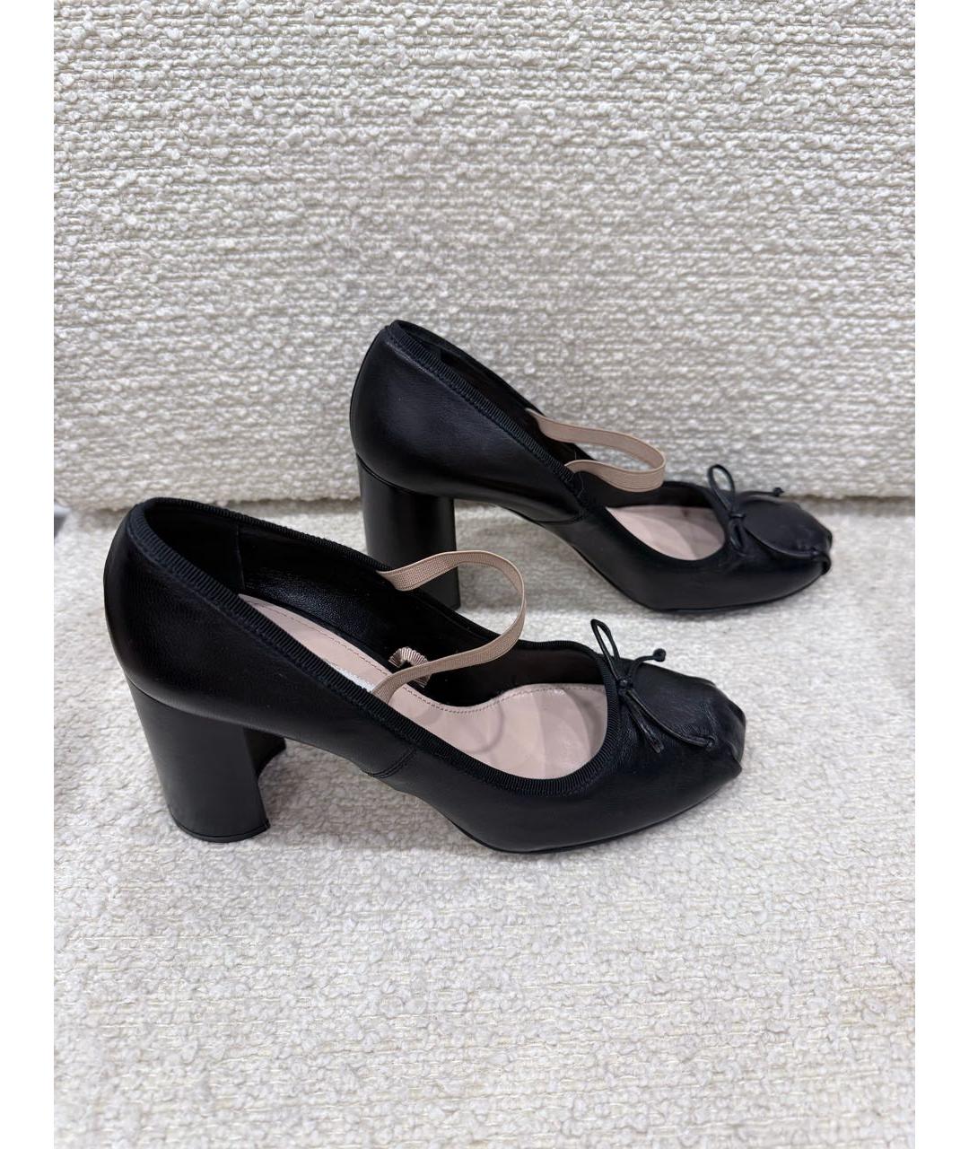 MIU MIU Черные кожаные туфли, фото 9