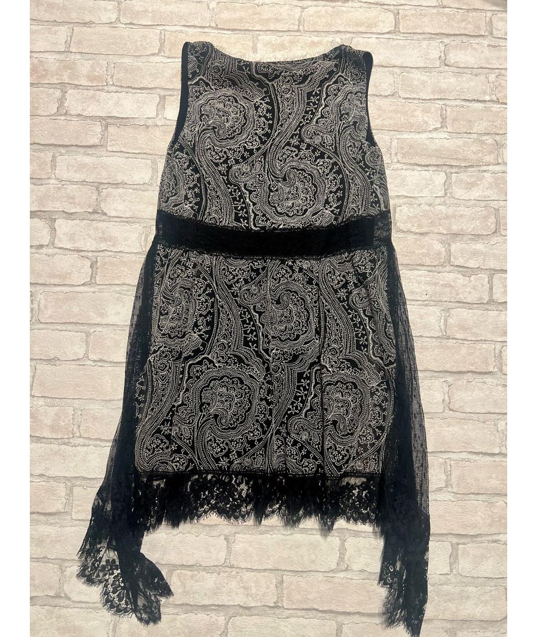 ERMANNO SCERVINO Черное хлопковое коктейльное платье, фото 2