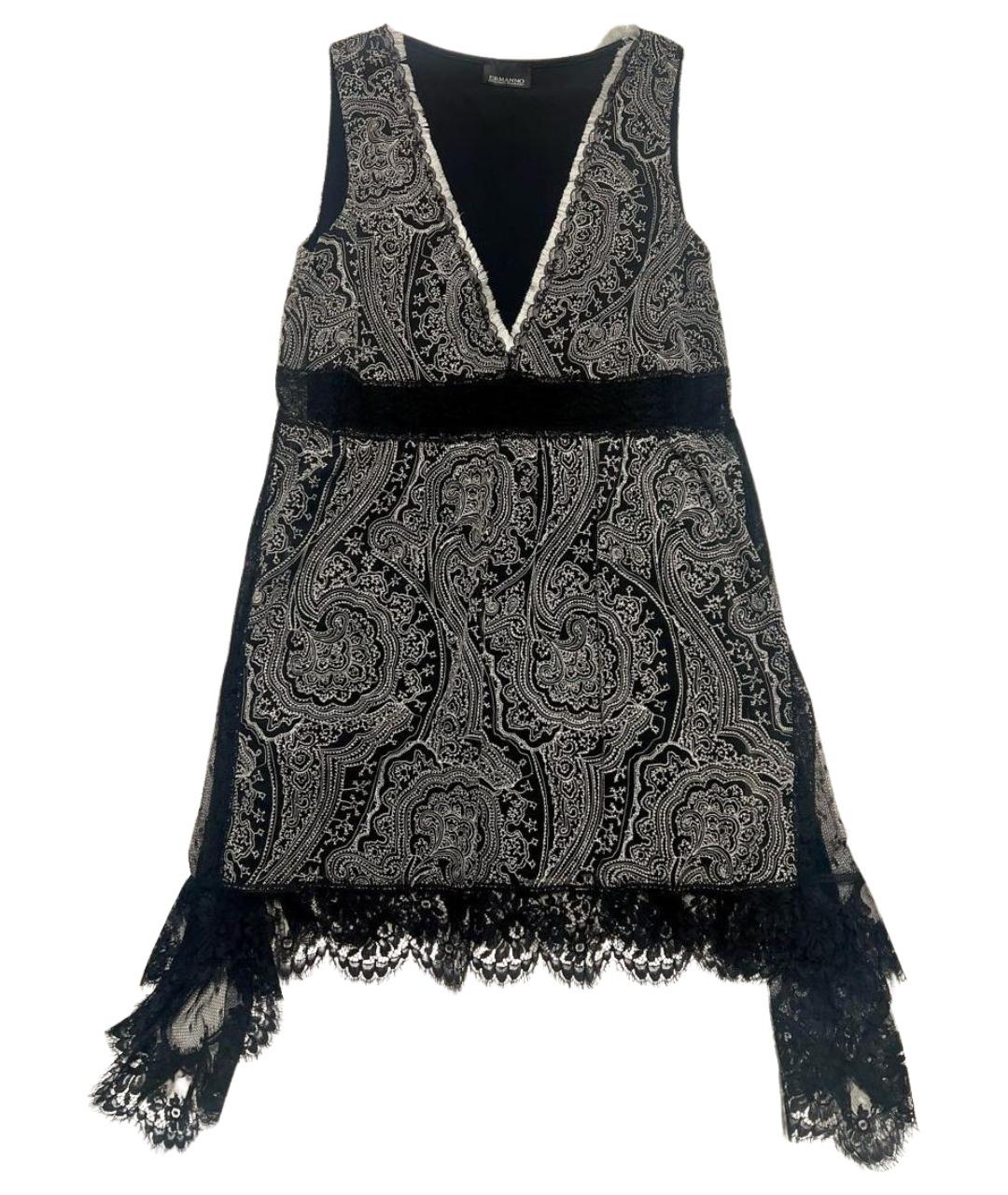 ERMANNO SCERVINO Черное хлопковое коктейльное платье, фото 1