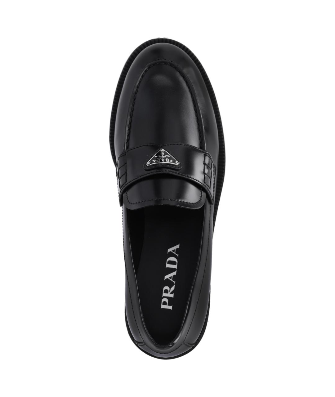 PRADA Черные кожаные лоферы, фото 5
