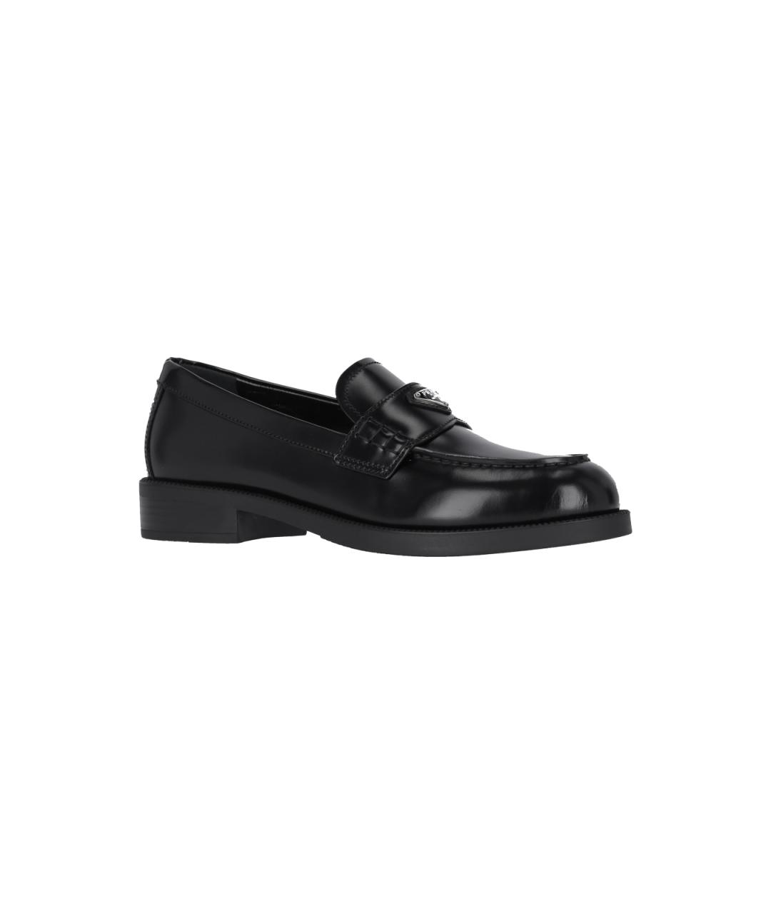 PRADA Черные кожаные лоферы, фото 2