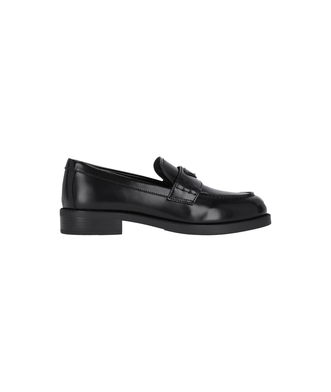 PRADA Черные кожаные лоферы, фото 1