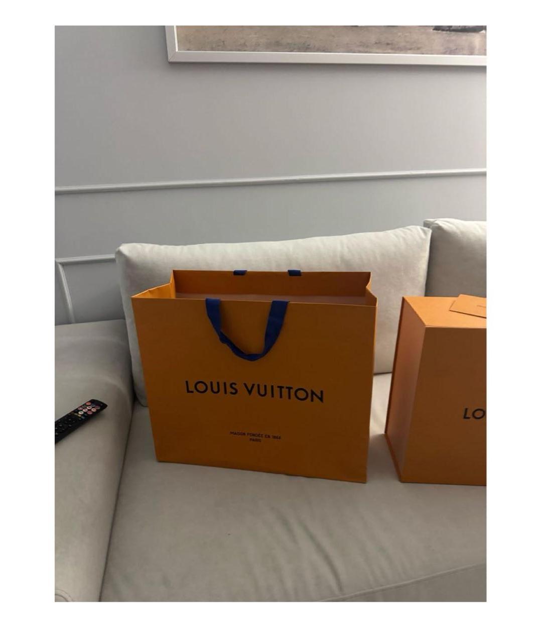 LOUIS VUITTON Бежевая кожаная сумка тоут, фото 8