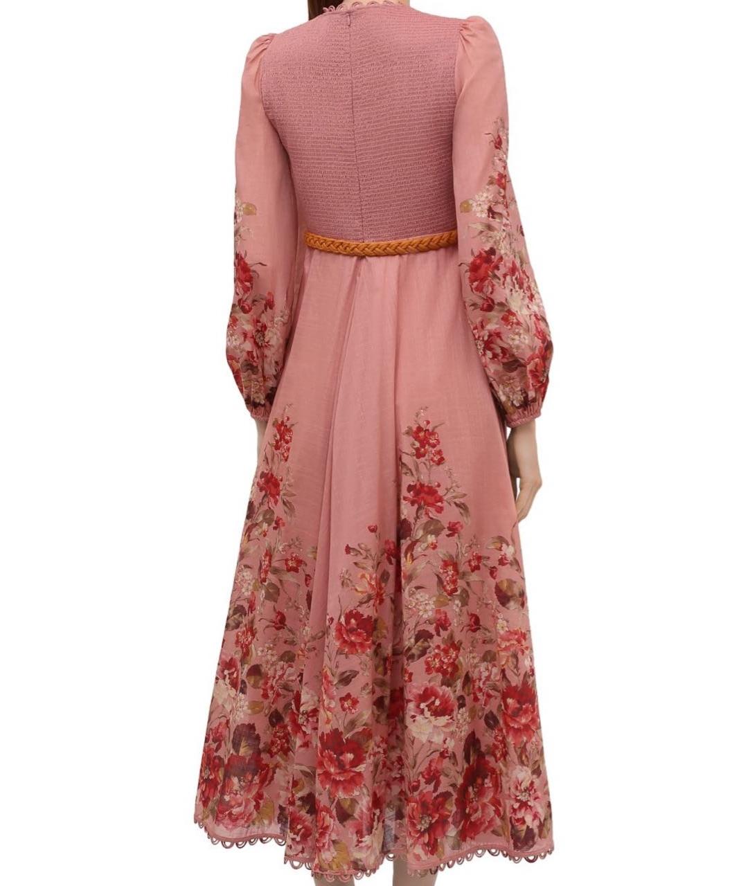 ZIMMERMANN Розовое хлопковое платье, фото 2