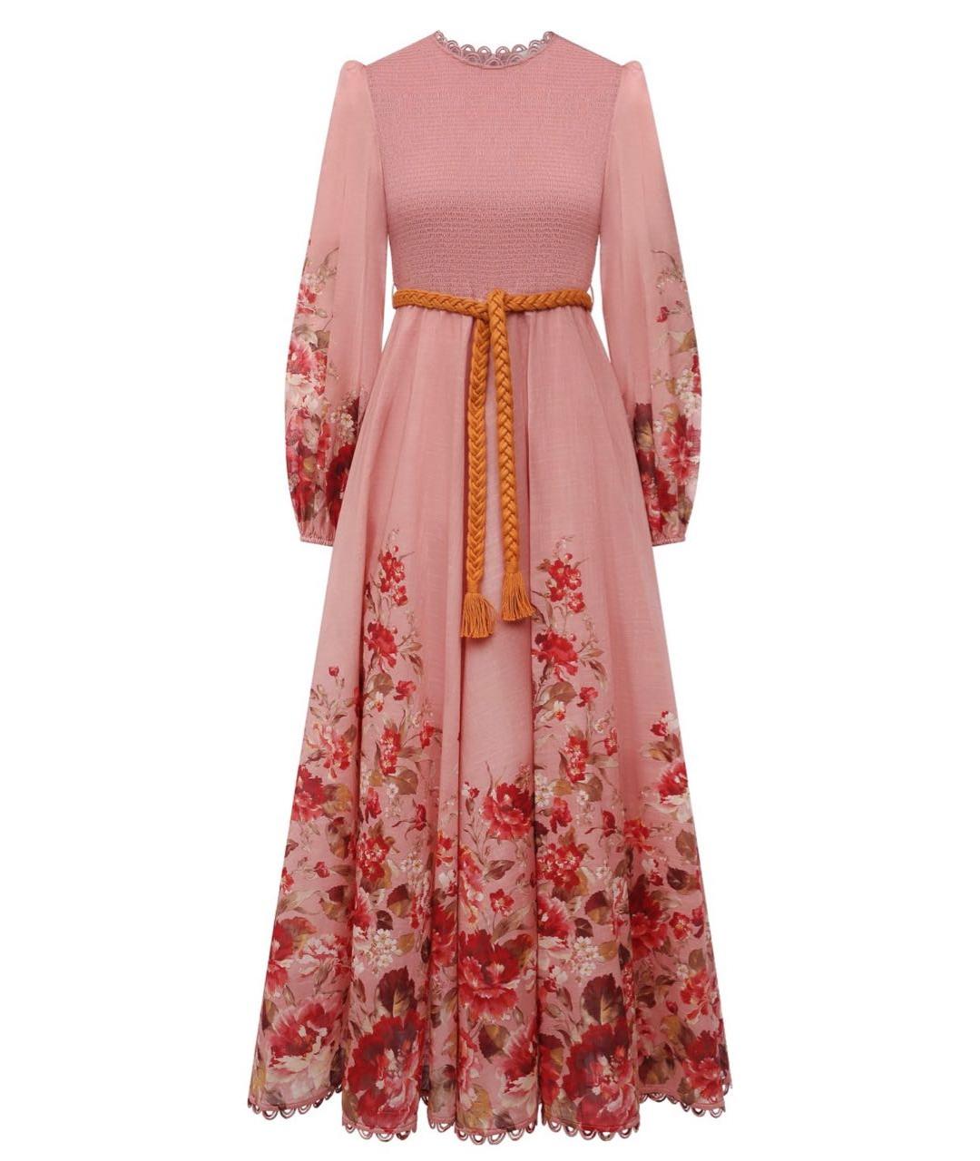 ZIMMERMANN Розовое хлопковое платье, фото 1