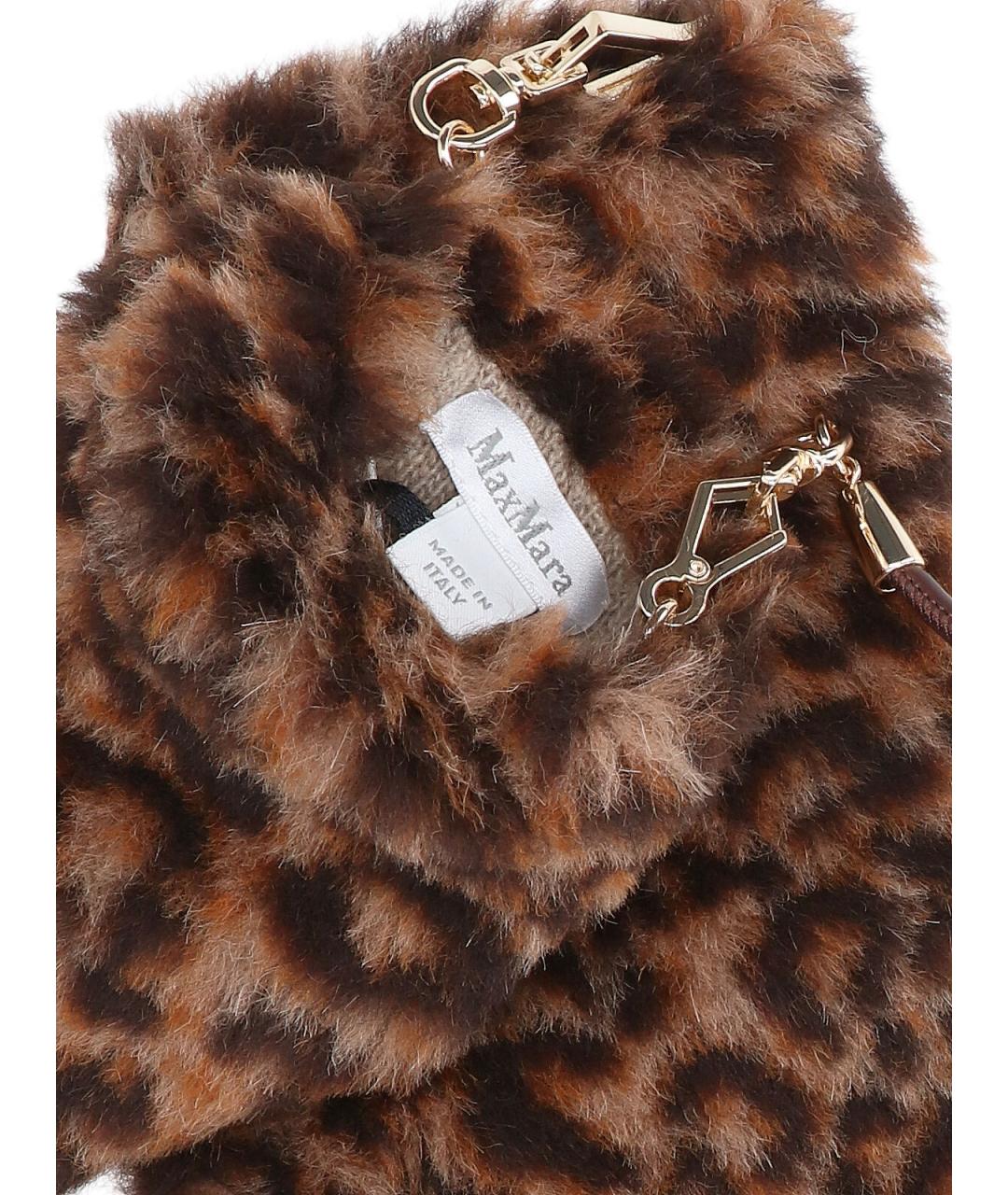 MAX MARA Коричневые шерстяные перчатки, фото 3