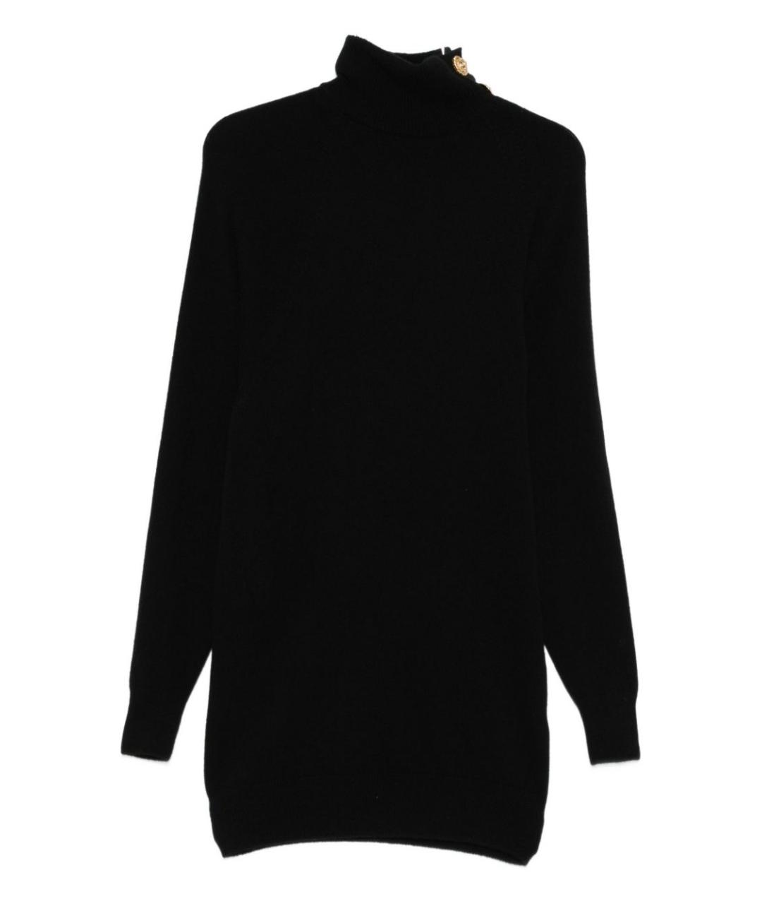 BALMAIN Черное кашемировое повседневное платье, фото 1