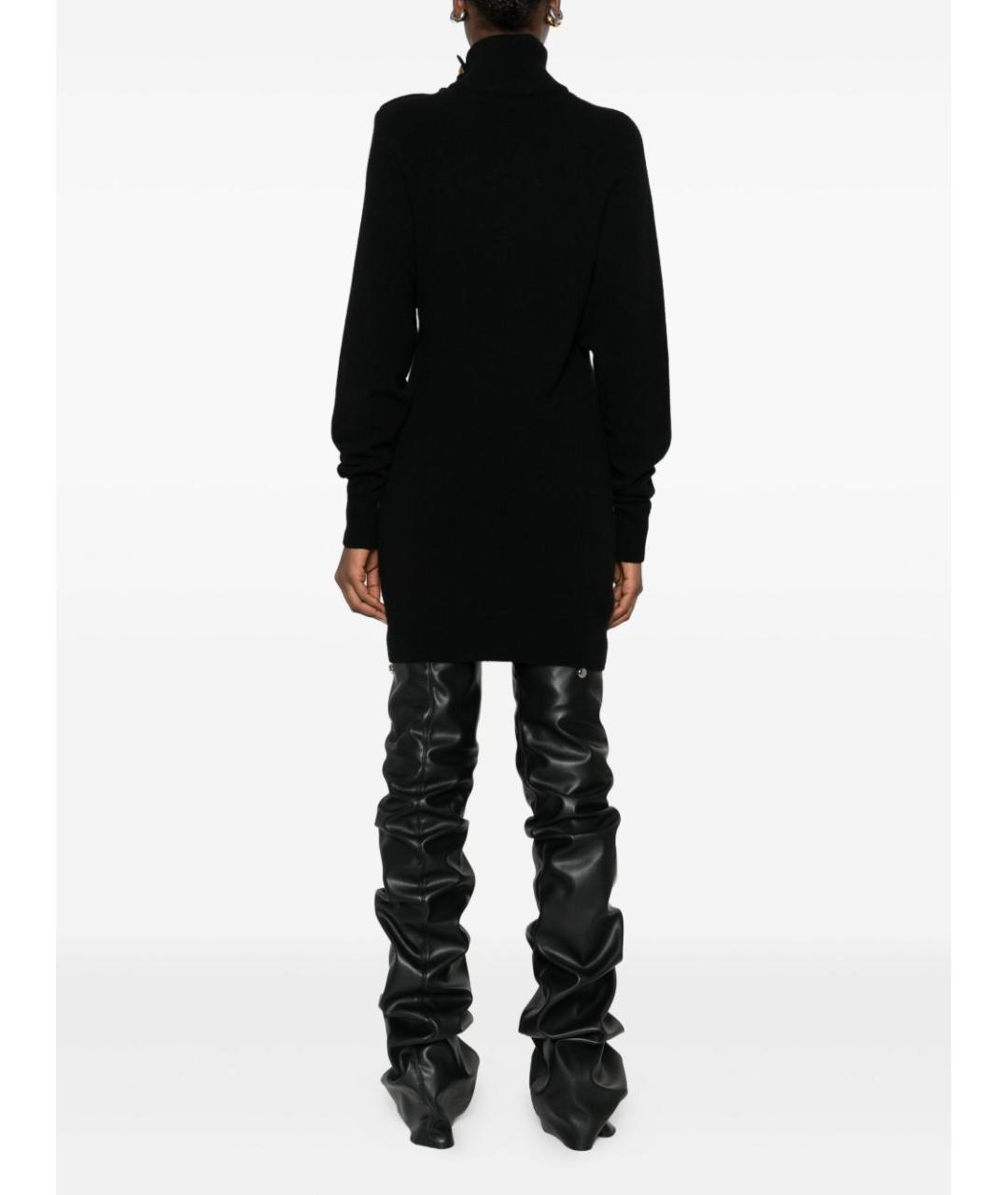 BALMAIN Черное кашемировое повседневное платье, фото 4