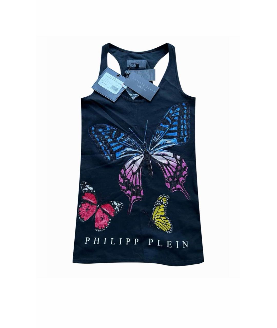 PHILIPP PLEIN Черная хлопковая майка, фото 3