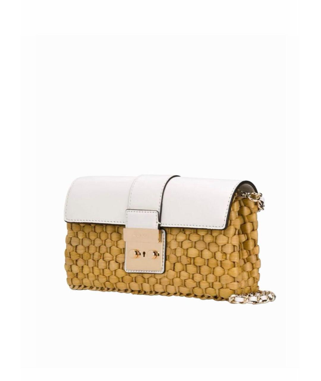 MICHAEL KORS Бежевая кожаная сумка через плечо, фото 3